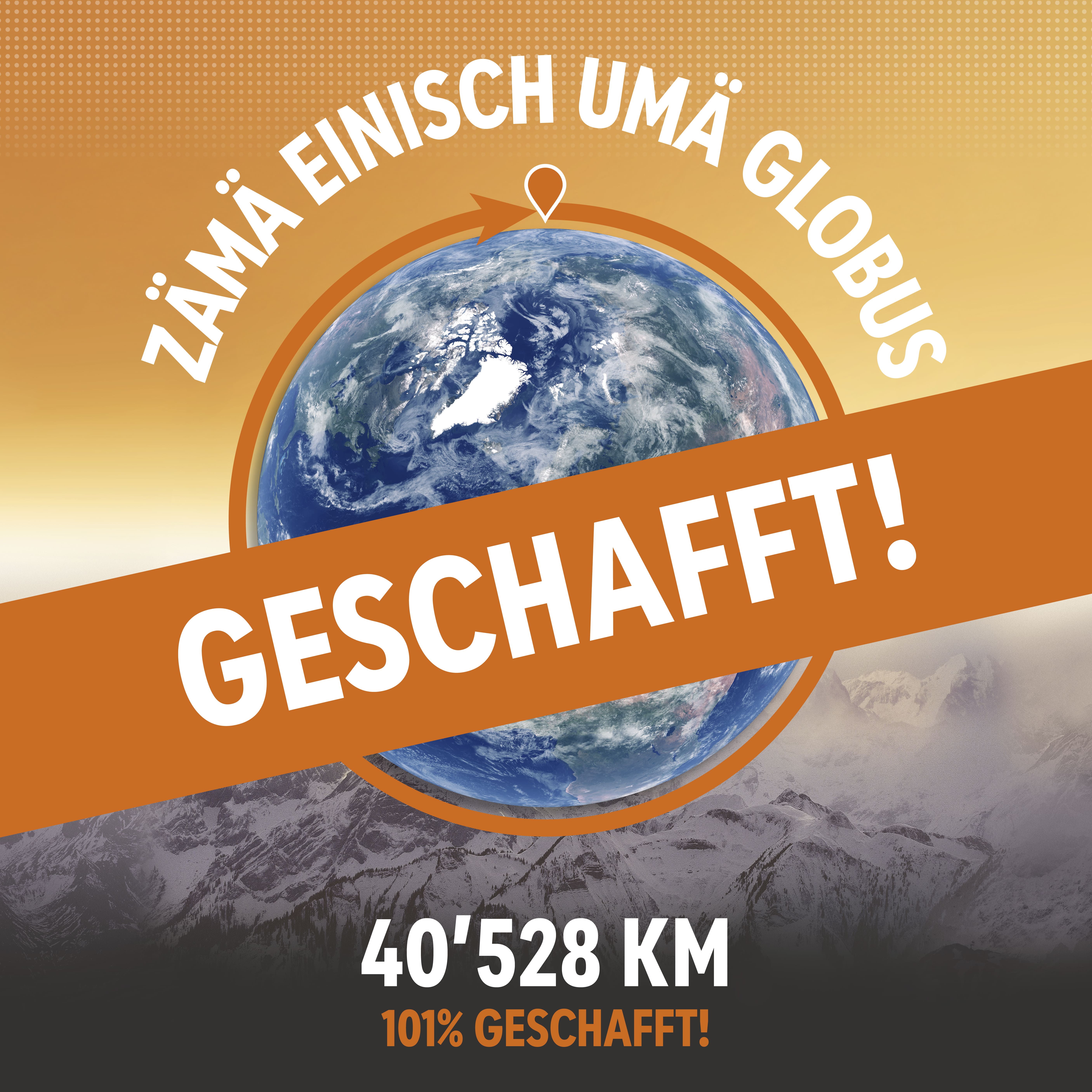 Zämä einisch umä Globus