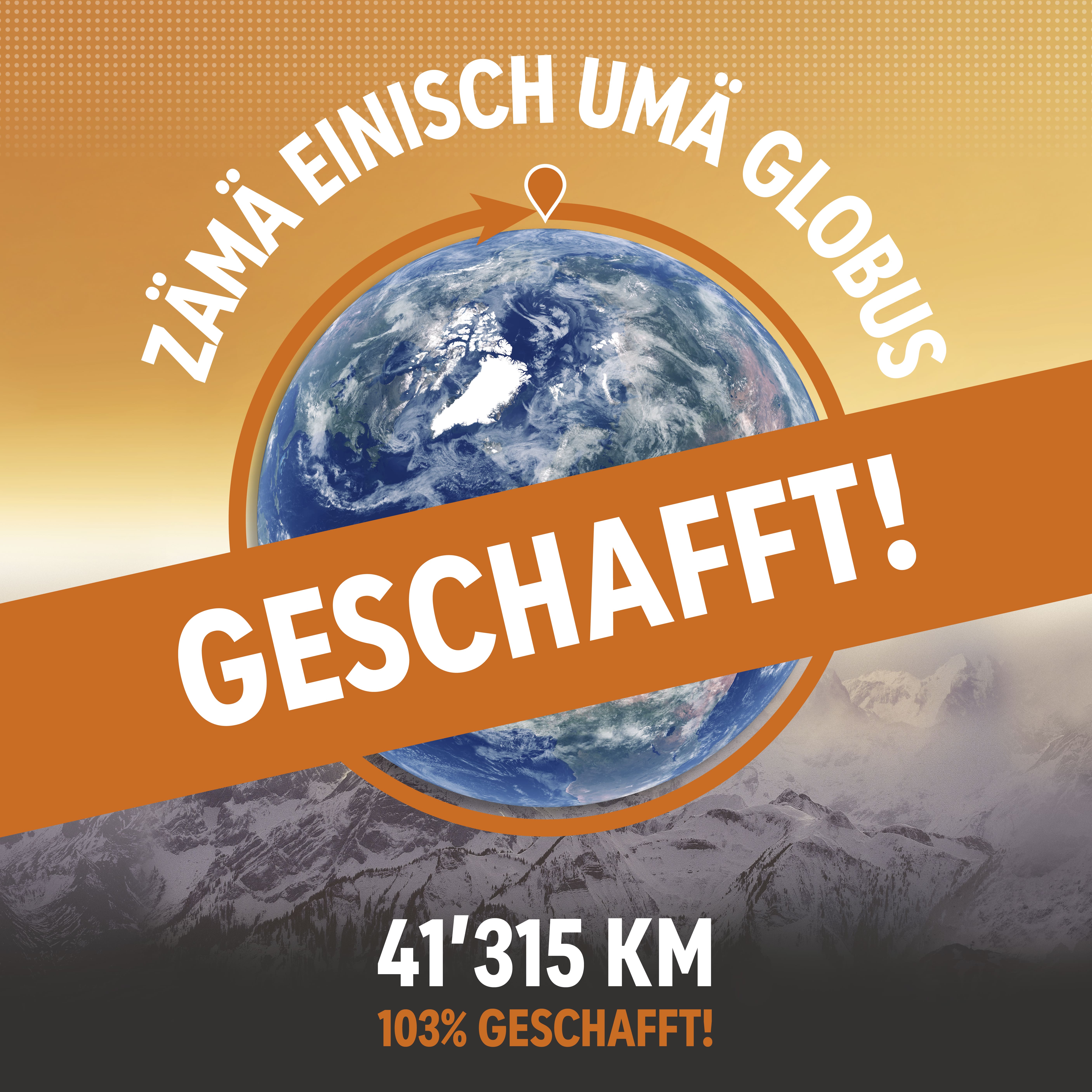 Zämä einisch umä Globus